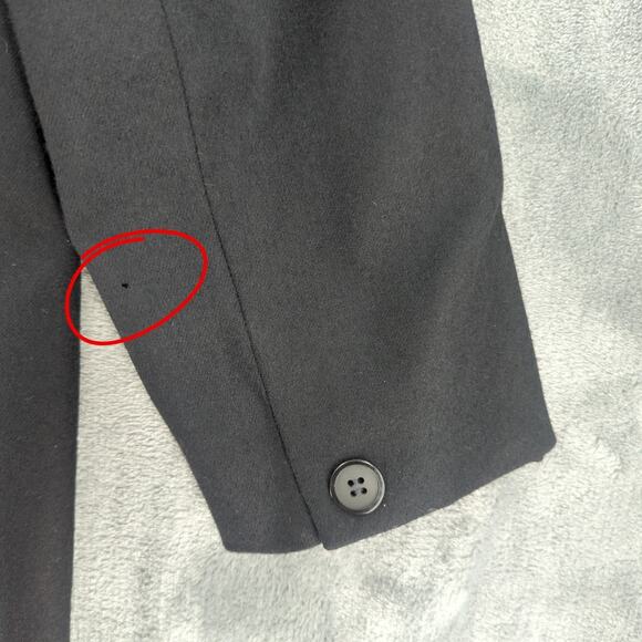 VTG Pendleton Blazer Womens 10 Black Wool USA Oversized Workwear Career Classic - Picture 8 of 12